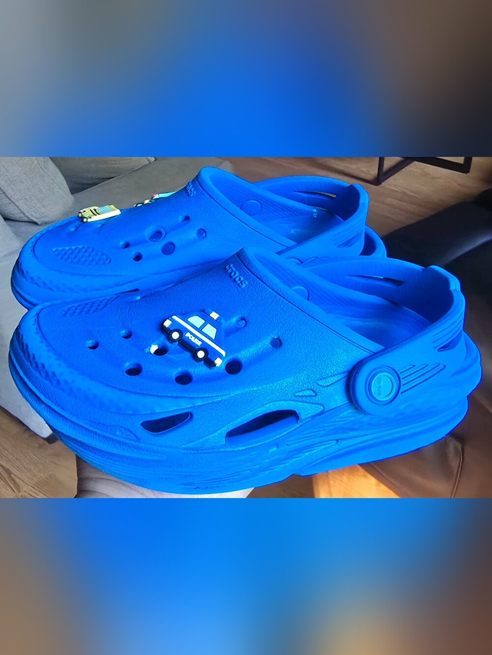 Toddler Kids Sz 12 CROCS Off Bright Cobalt Blue Clogs